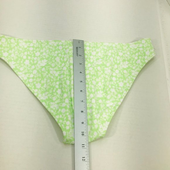 Xhilaration Womens Size XL 12-14 Cheeky Bikini Swim Bottom Lime Green Floral New - Picture 9 of 9